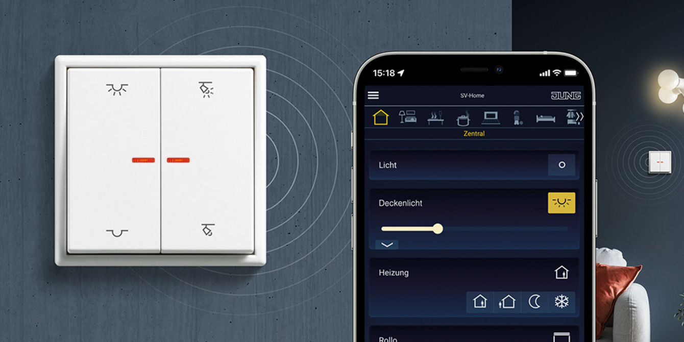 KNX RF Taster bei Elektro Blechinger GmbH & Co. KG in Bruckmühl